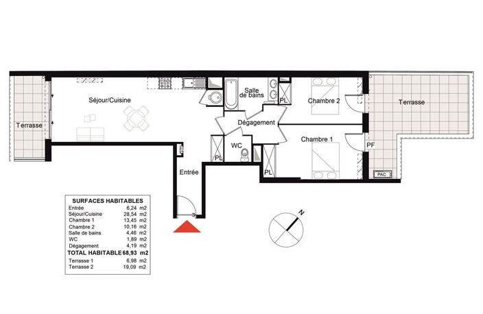 T3 - 69m ² — photo 3