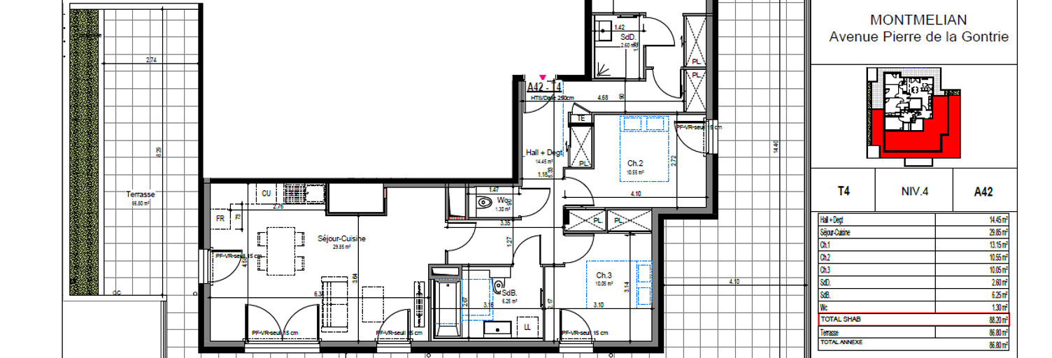 Appartement 4 Pièces 88 m² à vendre à Montmélian (73800)