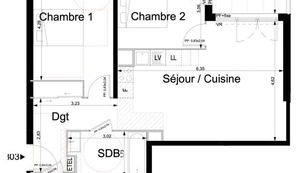 Appartement 3 pièces  à vendre Nice 06300