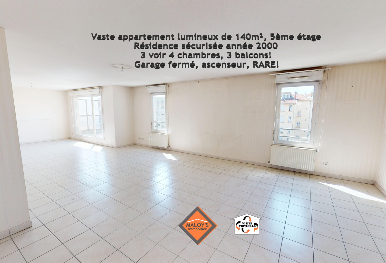 RARE! Appartement 5ème étage 142m², limite lyon 3,  garage compris! — photo 1