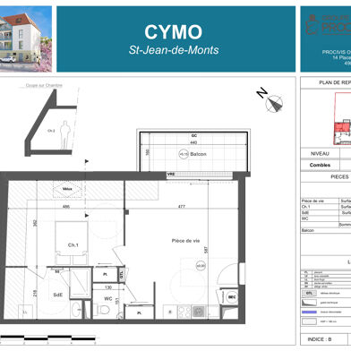 Appartement 2 pièces 217000 €