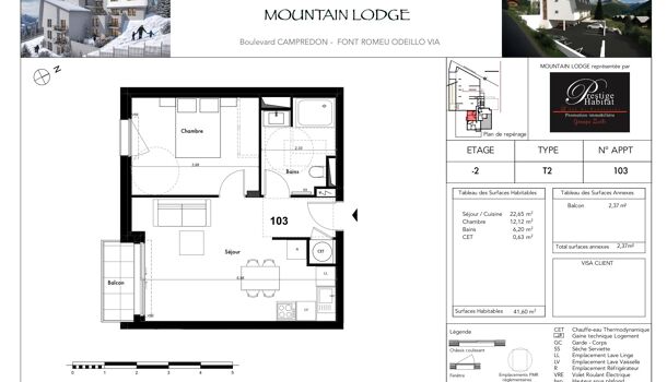 Appartement 2 pièces  à vendre Font-Romeu-Odeillo-Via 66120