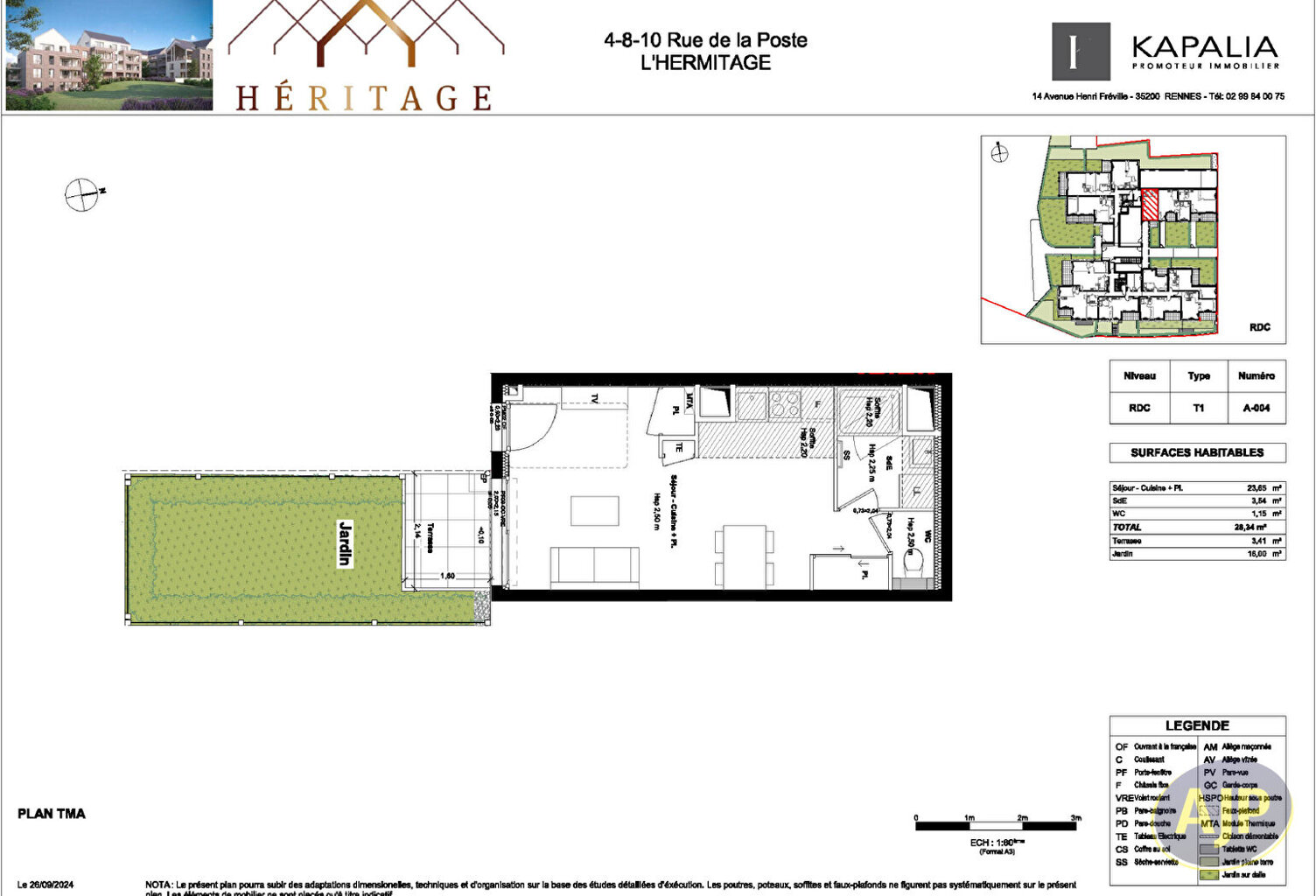 NOUVEAUTE / APPARTEMENT / L HERMITAGE / 28M² HABITABLES / PLACE DE PARKING PRIVATIVE — photo 1