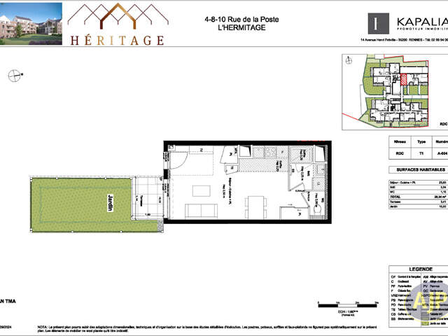 NOUVEAUTE / APPARTEMENT / L HERMITAGE / 28M² HABITABLES / PLACE DE PARKING PRIVATIVE — photo du bien