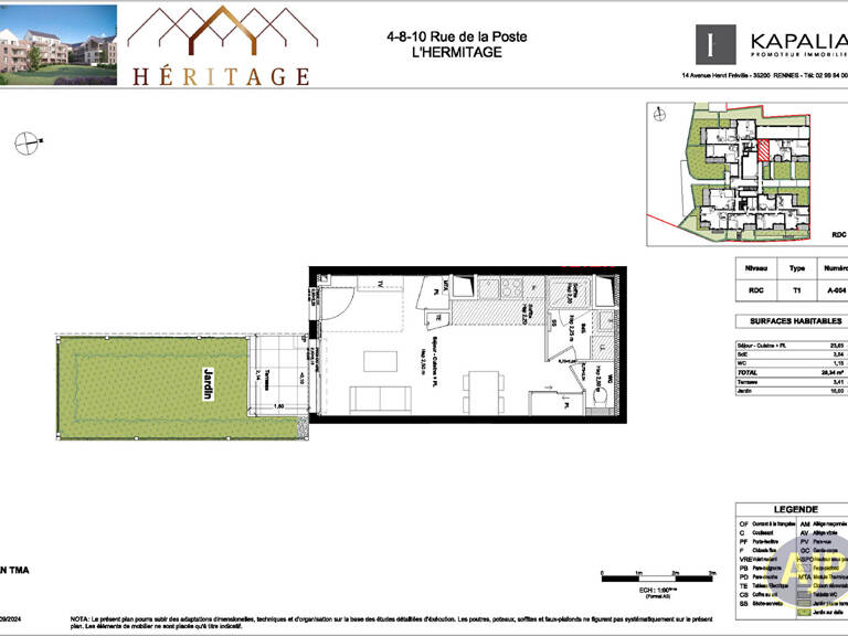 NOUVEAUTE / APPARTEMENT / L HERMITAGE / 28M² HABITABLES / PLACE DE PARKING PRIVATIVE — photo 1