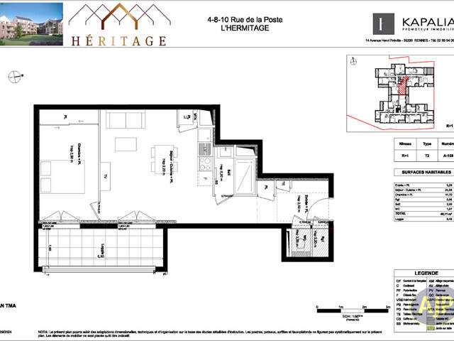 NOUVEAUTE / APPARTEMENT / L HERMITAGE / 46.01M² HABITABLES / PLACE DE PARKING — photo du bien