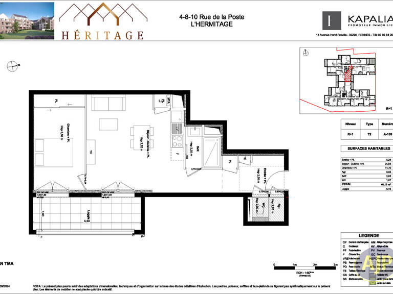 NOUVEAUTE / APPARTEMENT / L HERMITAGE / 46.01M² HABITABLES / PLACE DE PARKING — photo 1