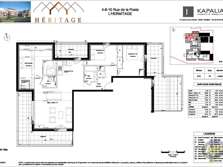 NOUVEAUTE / APPARTEMENT / L HERMITAGE / 92.96M² HABITABLES / TROIS PLACES DE PARKING — photo 1