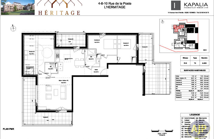 NOUVEAUTE / APPARTEMENT / L HERMITAGE / 92.96M² HABITABLES / TROIS PLACES DE PARKING — photo 4