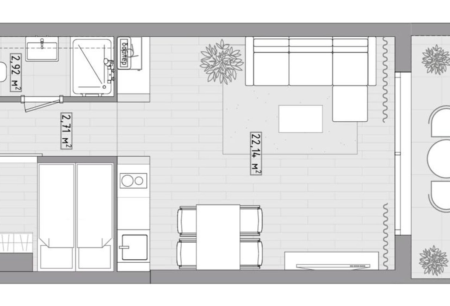 Cannes Palm Beach — 2 pièces 32 m², première ligne — photo 1