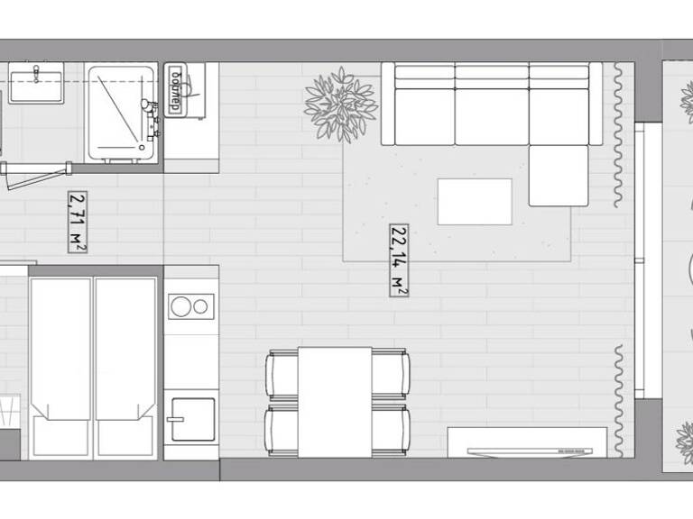 Cannes Palm Beach — 2 pièces 32 m² rénové, face mer — photo 1
