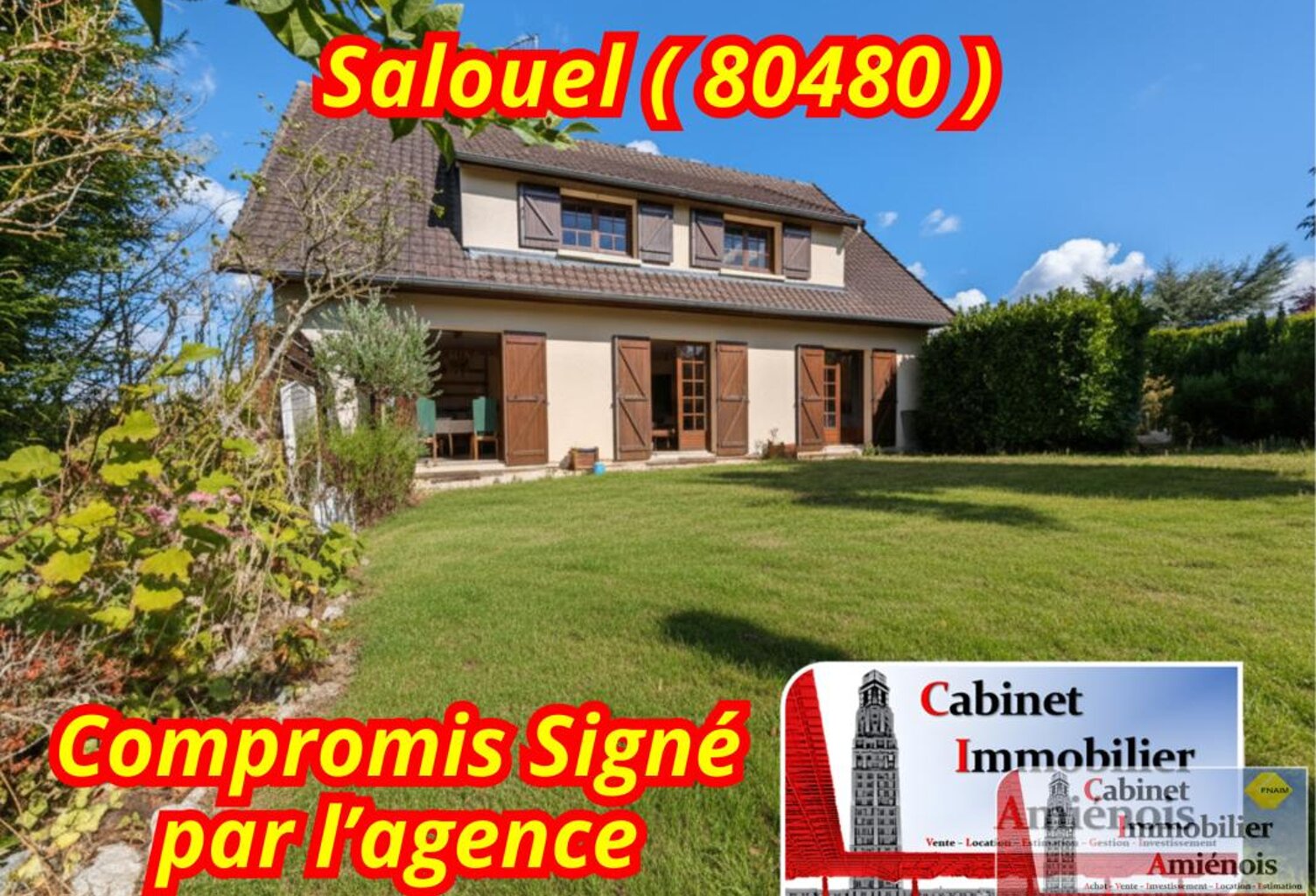 SALOUEL : Pavillon - 7 pièces - 154 m2 - Sous sol - jardin — photo 1