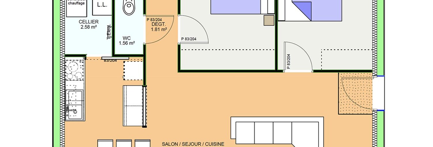 Maison 3 Pièces 69 m² à vendre à Saint-Martin-la-Pallu (86380)