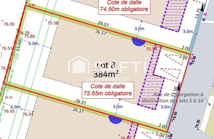 Terrain - À bâtir - Borné et Viabilisé — photo 2