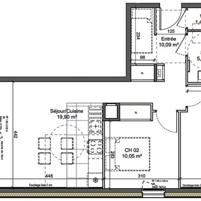 Appartement 3 pièces 505000 €