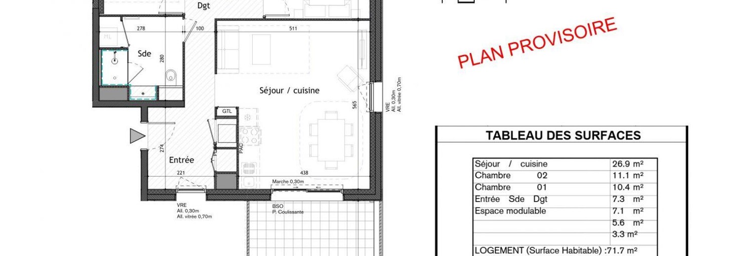 Appartement 3 Pièces 72 m² à vendre à Puilboreau (17138)