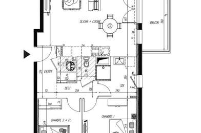 Appartement 3 pièces 242000 €