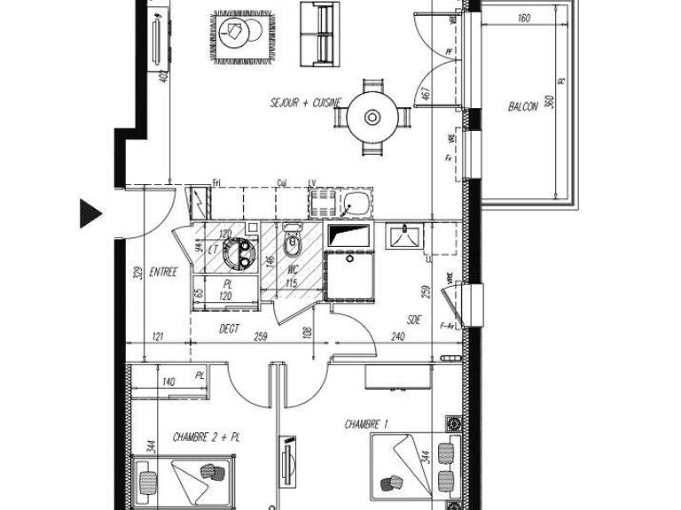 Vente Appartement 3 pièces — photo 1