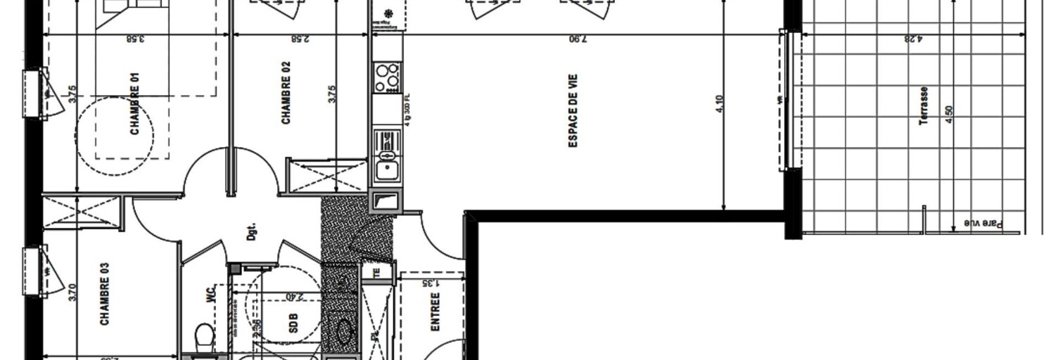 Appartement 4 Pièces 82 m² à vendre à Sciez (74140)