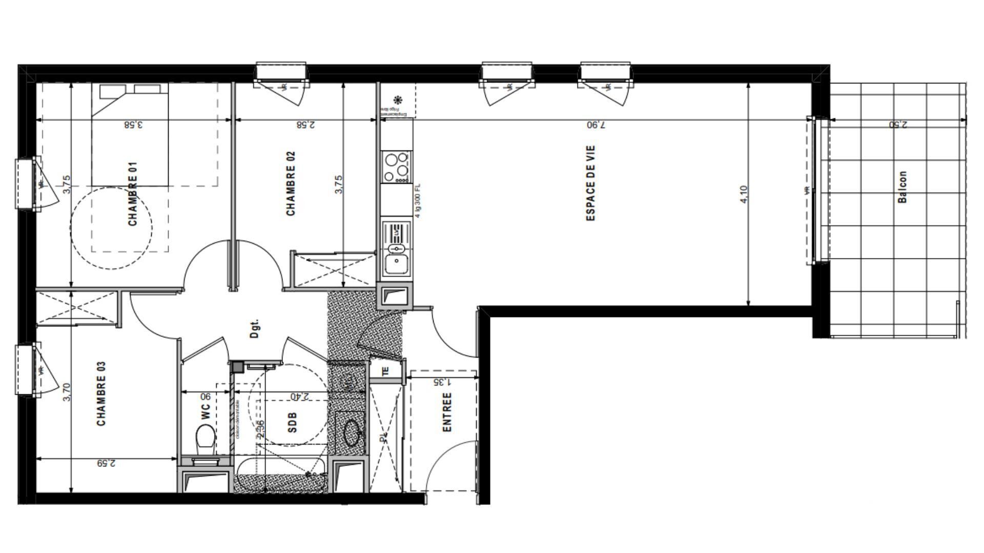 Vente Appartement 4 pièces - Photo 4