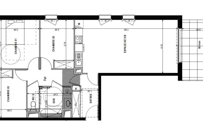 Vente Appartement 4 pièces — photo 4