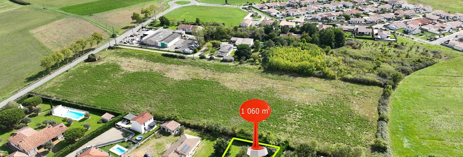 Terrain  1061 m² à vendre à Montaigut-sur-Save (31530)