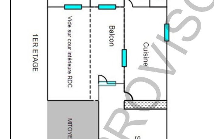 ITZALARGI -- Appartement à rénover avec balcon sur cour, cent — photo 3