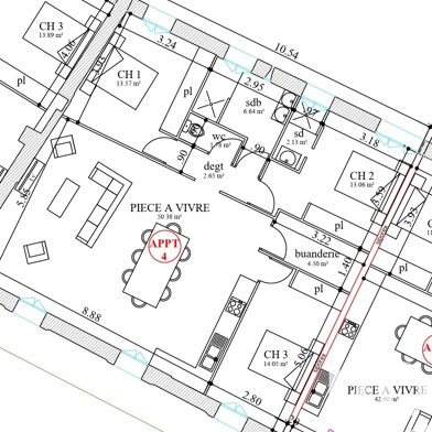 Appartement 4 pièces 228000 €