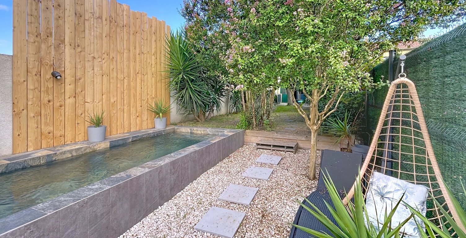 PERPIGNAN PROCHE CENTRE  MAISON DE VILLE AVEC TERRASSE, JARDIN ET PISCINE — photo 1