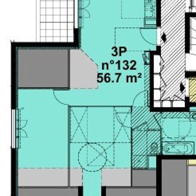 Appartement 3 pièces 263160 €