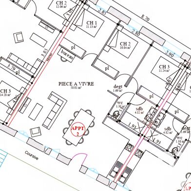 Appartement 4 pièces 214000 €