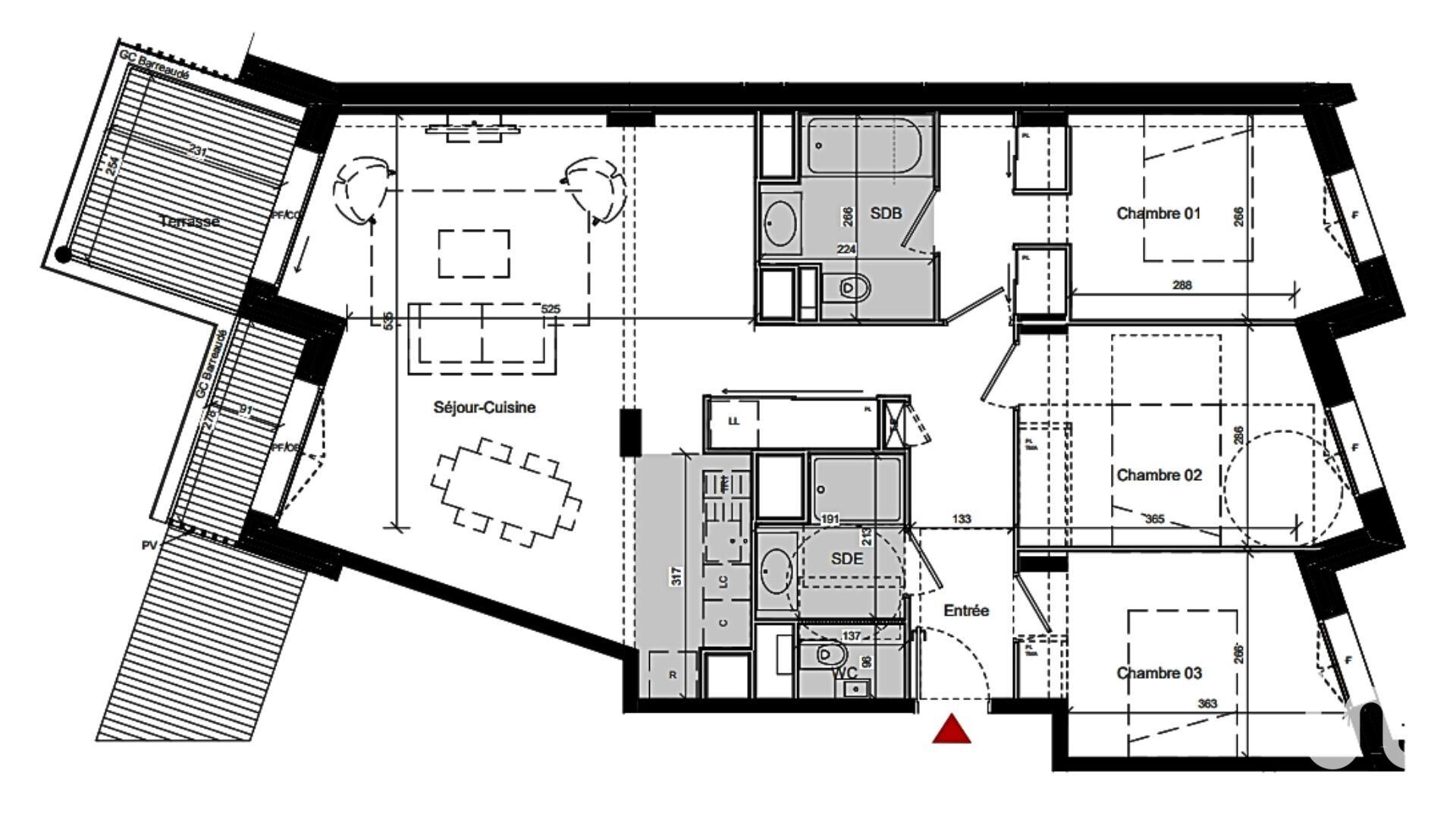 St-Julien-En-Genevois - 91m² - 4p. - 3ch.