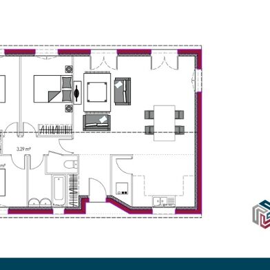 Maison 3 pièces 233200 €