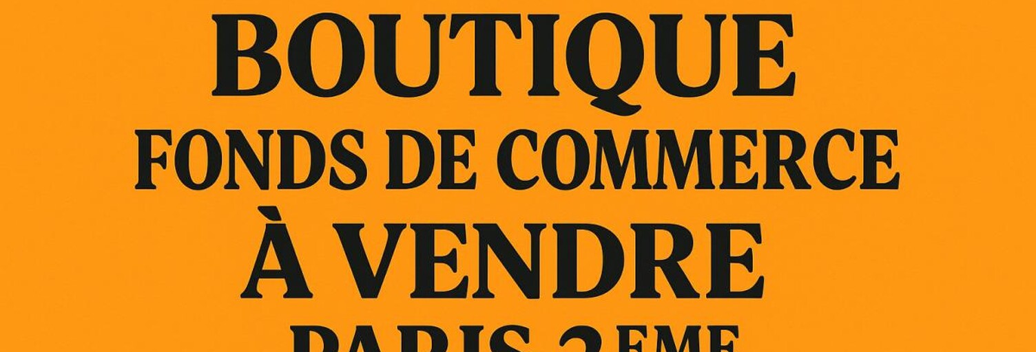 Commerce  86 m² à vendre à Paris 2 (75002)