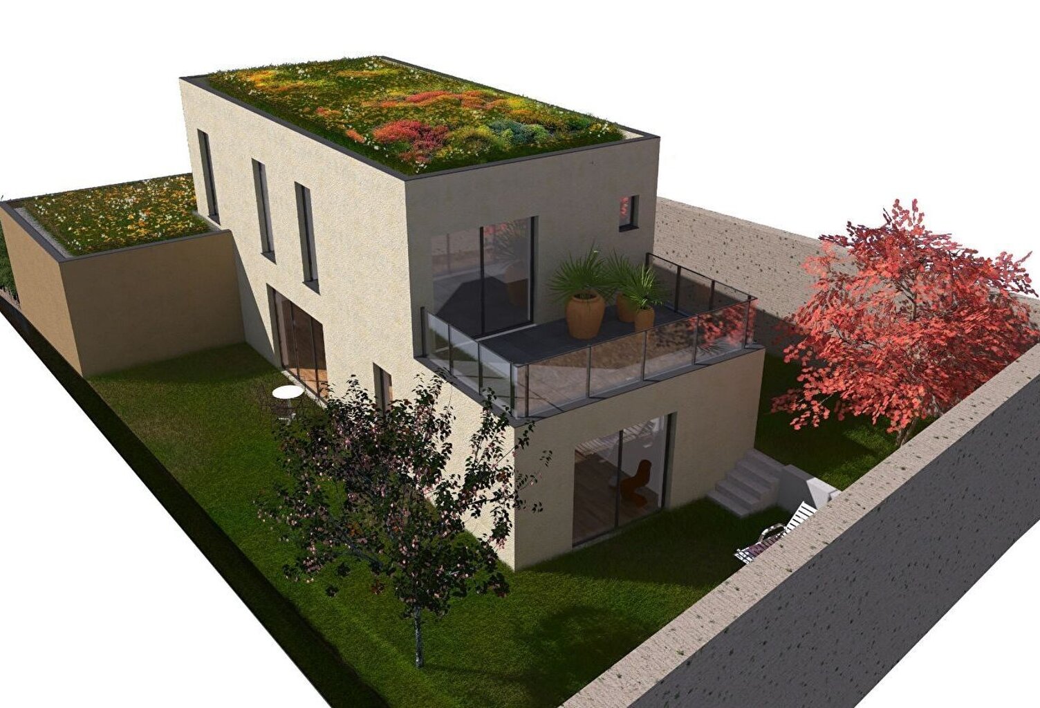 Saint-Genis-Laval centre / Maison d'architecte contemporaine 133 m² - terrain piscinable — photo 1