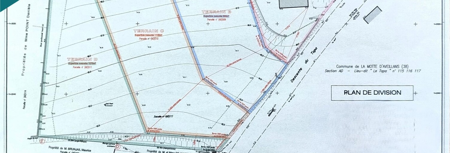 Terrain  3066 m² à vendre à La Motte-d'Aveillans (38770)