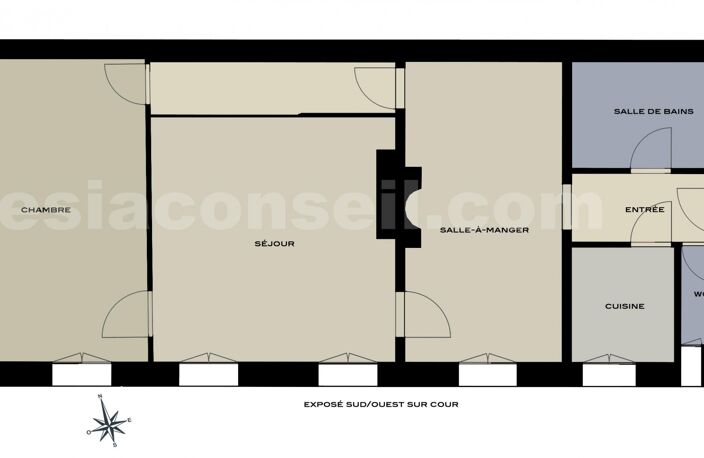 3 PIECES 60 m2 au sud du 14è — photo 2