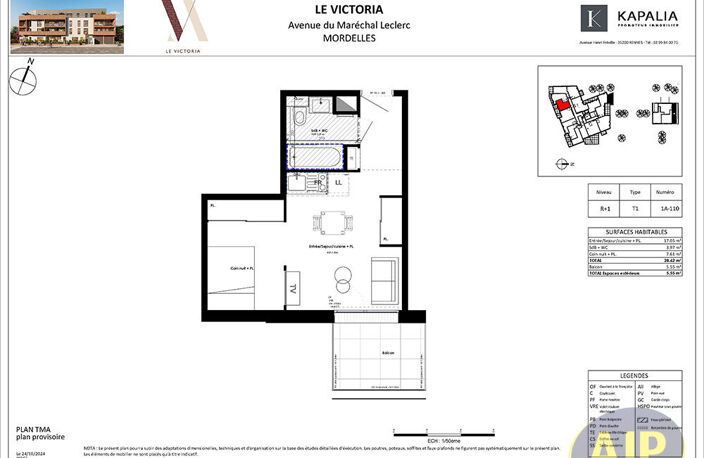 NOUVEAUTE / APPARTEMENT / MORDELLES / 28,74 M² HABITABLES / UNE PLACE DE PARKING — photo 2
