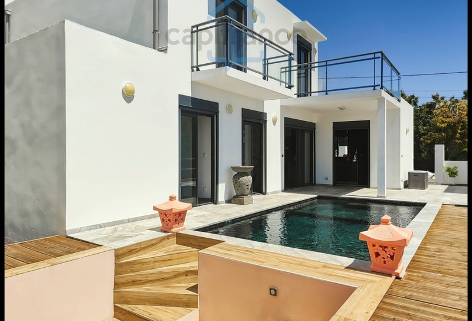 Villa contemporaine F6 avec piscine & vue mer – Sainte-Rose — photo 1