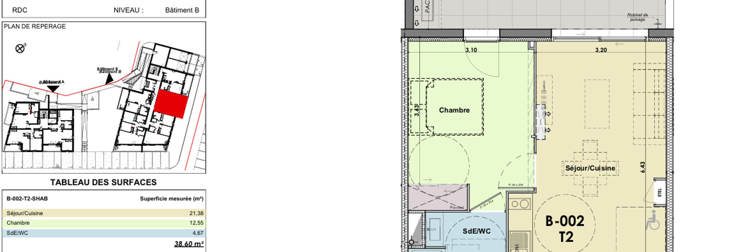 Appartement 2 Pièces 38 m² à vendre à Fleury (11560)