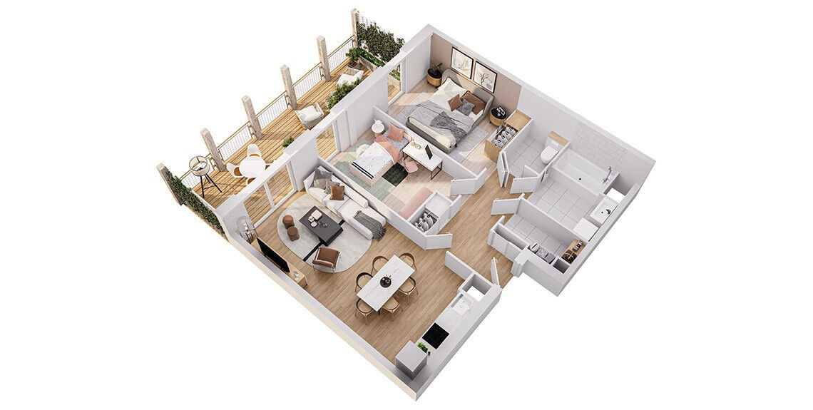 Appartement neuf 3 pièces 59 m²