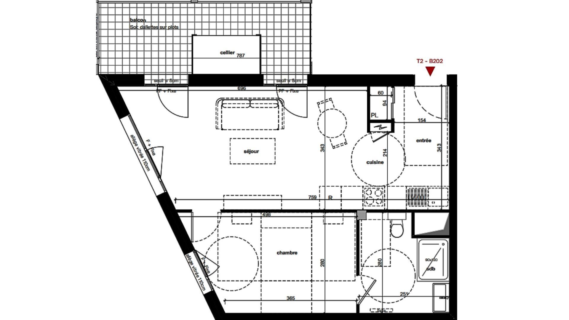 St-Julien-En-Genevois - 47m² - 2p. - 1ch.