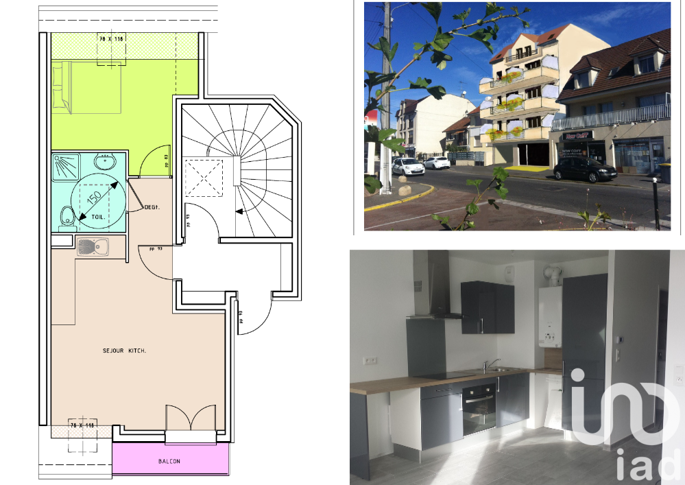 Appartement à vendre, 2 pièces, 40 m², Morangis