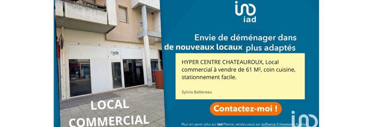 Commerce  61 m² à vendre à Châteauroux (36000)