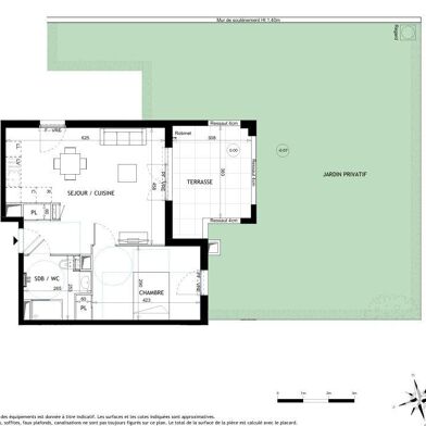 Appartement 2 pièces 299000 €