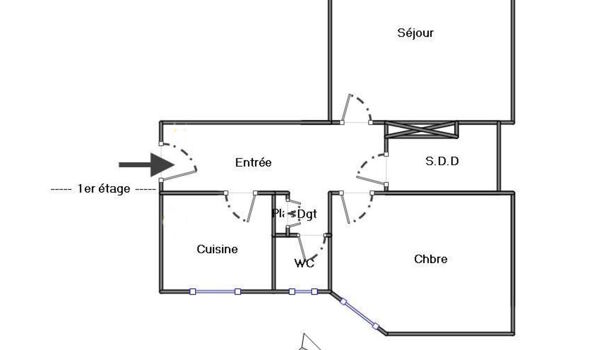 Appartement 2 pièces  à vendre Paris 19eme 75019