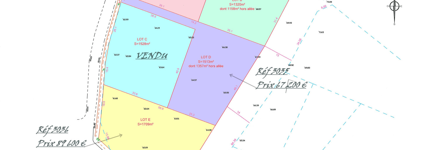Terrain  1386 m² à vendre à Saint-Savin (33920)