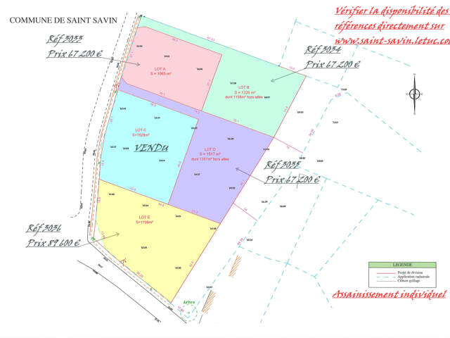 ST SAVIN TERRAIN CONSTRUCTIBLE 1326 m2 Lot B — photo du bien