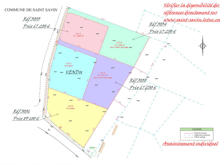 ST SAVIN TERRAIN CONSTRUCTIBLE 1326 m2 Lot B — photo 1