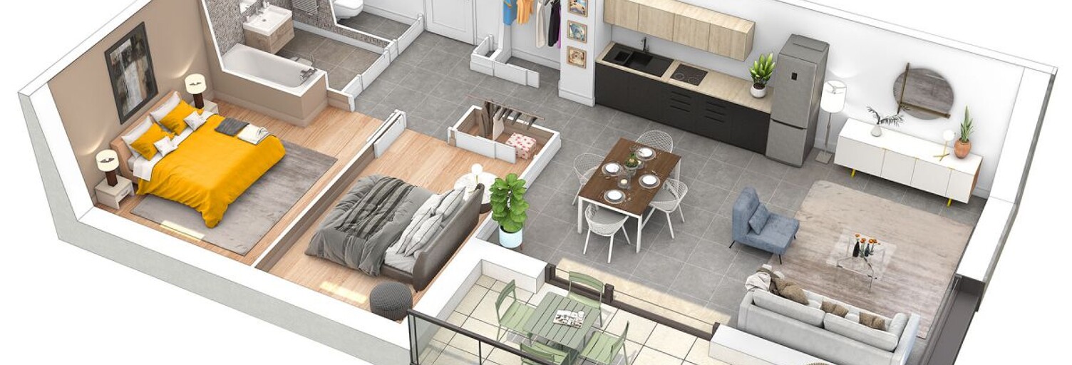 Appartement neuf T2, T3 Pièce 45 à 69 m² à vendre à Cranves-Sales (74380)